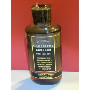 Bath & Body Works SINGLE BARREL BOURBON Men's 3-in-1 Hair Face Body Wash 10oz